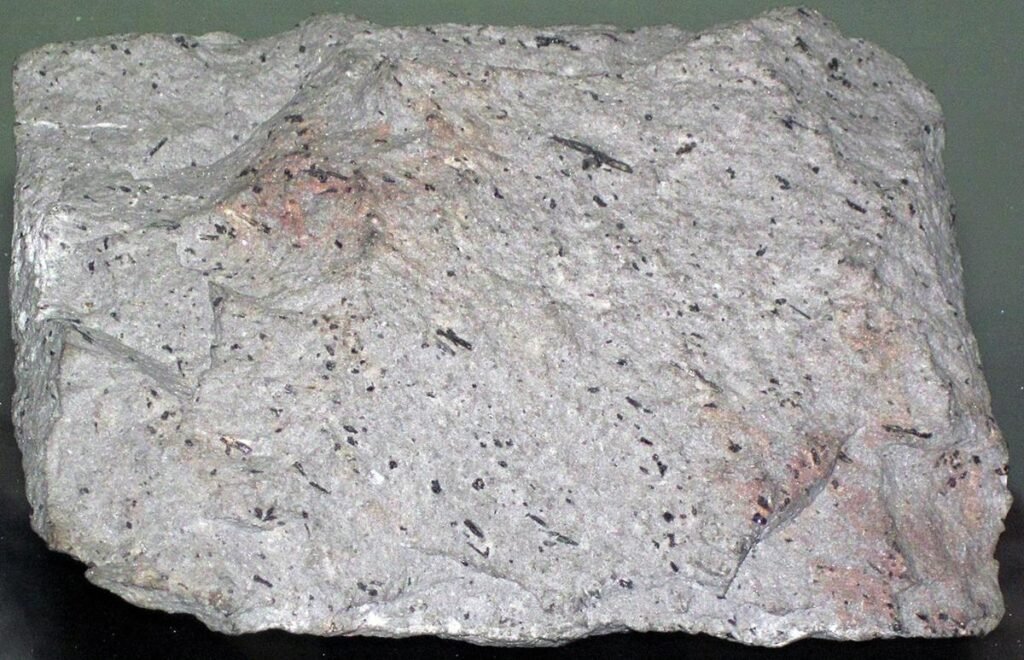 Hornblende andesite an example of rock from intermediate magma or lava