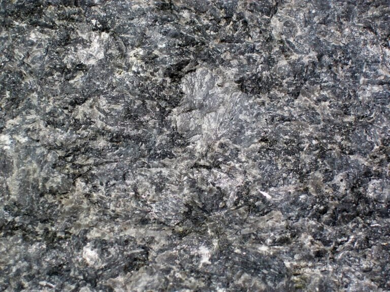 Gabbro is a coarse-grained, dark-colored mafic rock