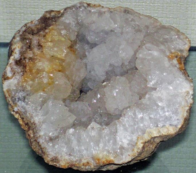 Geode in Illinois from Lower Warsaw Formation in Hancock County - Mississippian Age