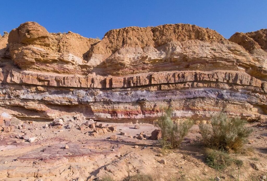 Principle of original horizontality - sedimentary rocks deposited nearly horizontal or flat